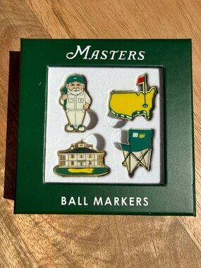 Masters 2026 Green & Yellow Golf Ball Marker Set